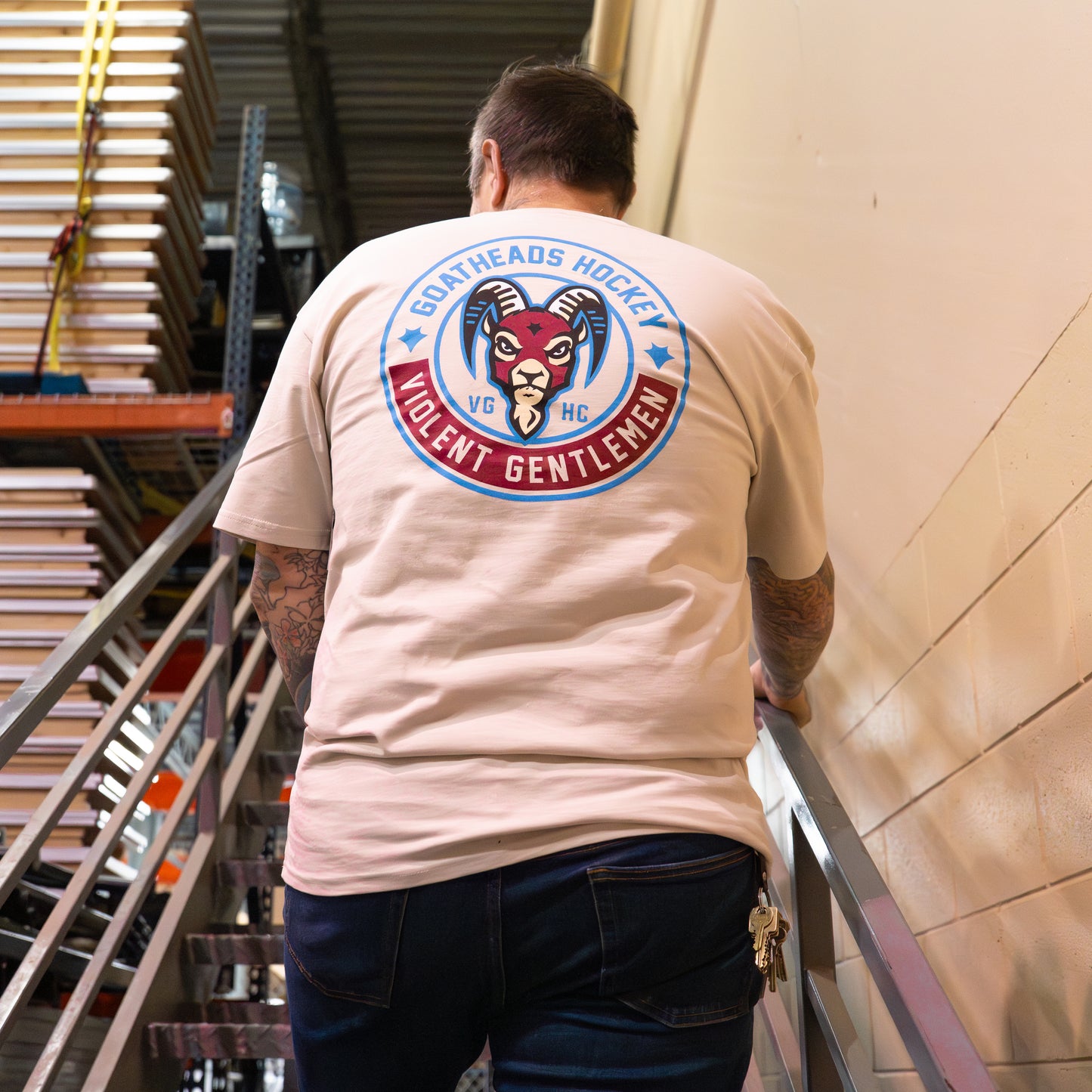 Goatheads x Violent Gentlemen Primary Over-Sized Bone Tee