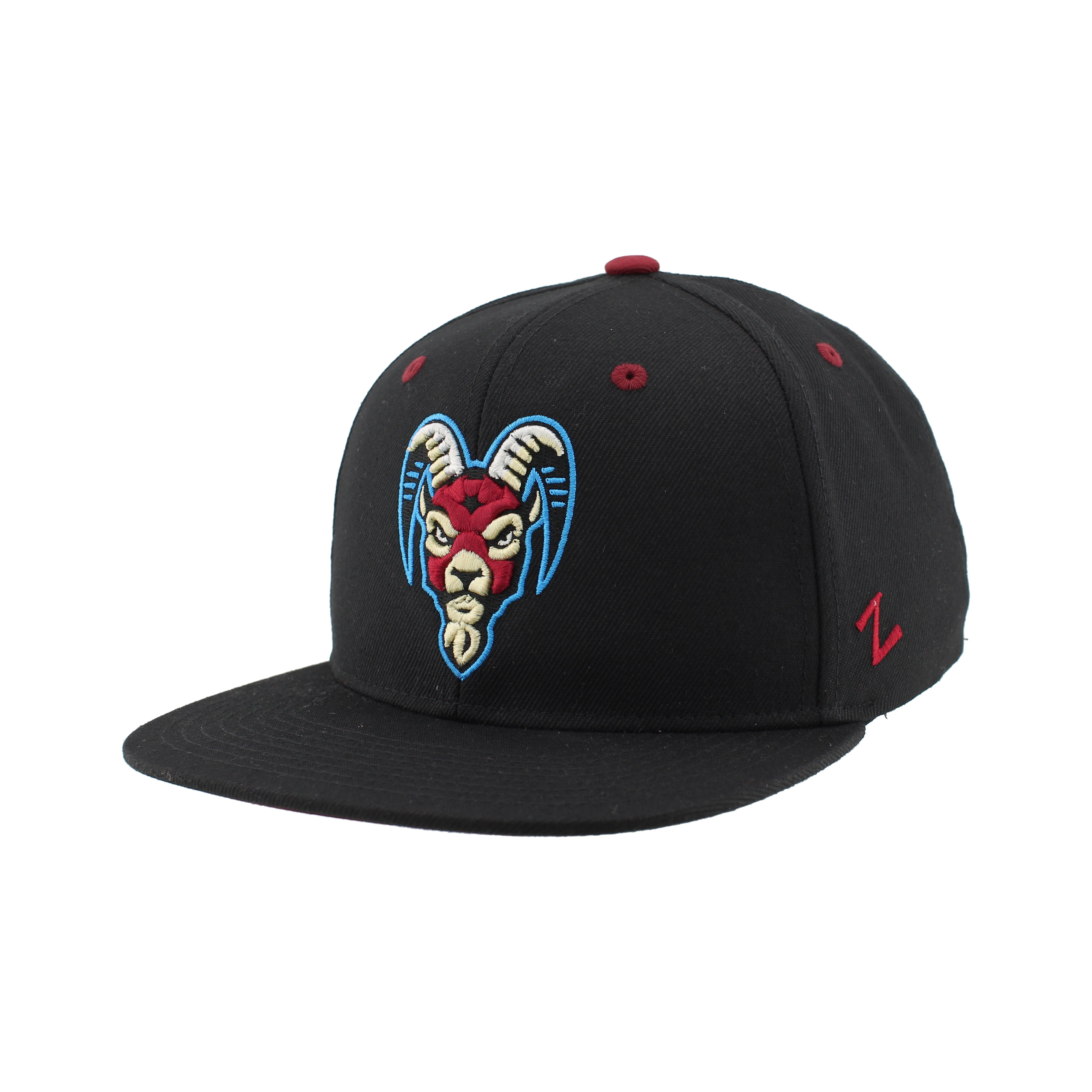 帽子 FLAT THIRTEEN 1st Logo Cap Goatheads Primary Logo Adjustable Flatbill Hat – Black – New