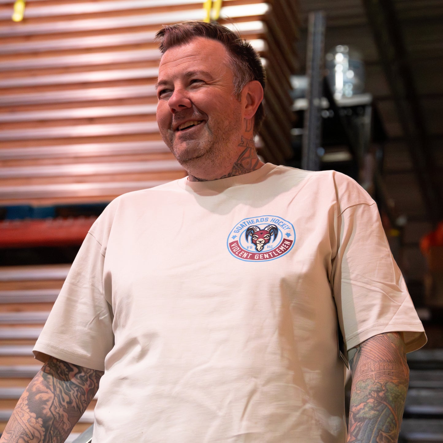 Goatheads x Violent Gentlemen Primary Over-Sized Bone Tee